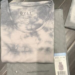 BYLT Basics Cloud Dye Tank Top greyish/blue size large
